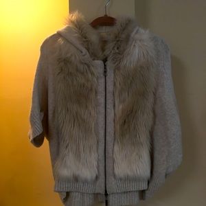 Faux fur vest/poncho